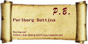 Perlberg Bettina névjegykártya