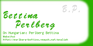 bettina perlberg business card